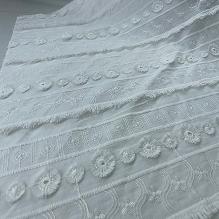 Customize Super Soft 3D Cotton Embroidery Fabric