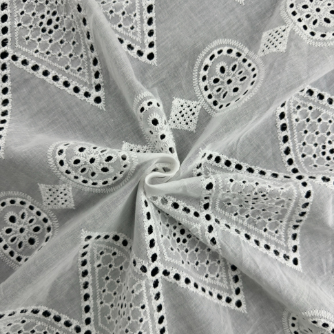 Best Selling New Arrival Product Colombia Embroidered Cotton Fabric By The Yard