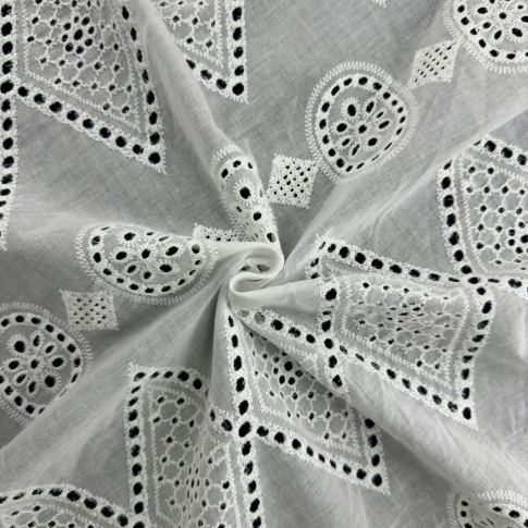 Best Selling New Arrival Product Colombia Embroidered Cotton Fabric By The Yard