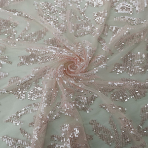 Professional Manufacturer Supplier Pink Sequin Fabric Wholesale for Woman