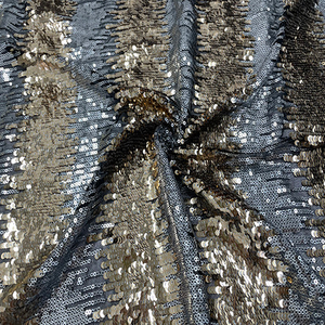 High Quality New Fashion Reversible Sequin Fabric For Bridal Dress