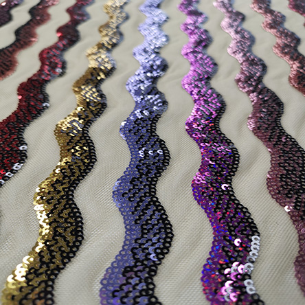 Most Popular New Fashion Elegant Rainbow Sequin Fabric For Party Dress
