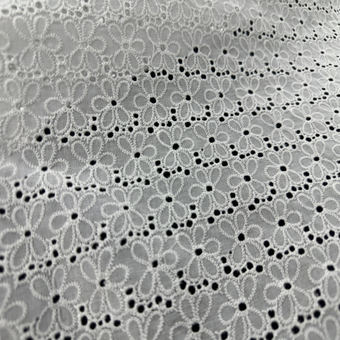 Manufacturer Custom Design Luxury Cotton Embroidery Fabric Online For Daily Dress