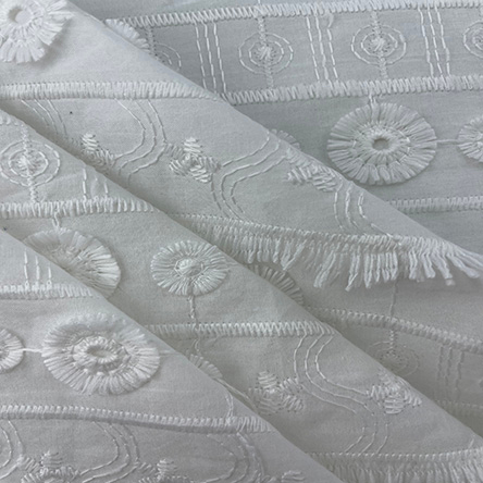 Customize Super Soft 3D Cotton Embroidery Fabric
