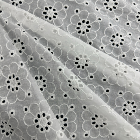 High Class New Fashion Elegant Embroidered Cotton Fabric Online For Dress Garment