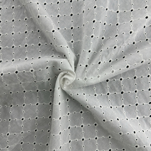 Modern Style Factory Price Fast Shipment Embroidered Cotton Eyelet Fabric For Girls