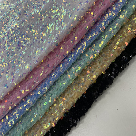 Heavy Weight High Class Softer Feeling Velvet Sequin Fabric Customize 