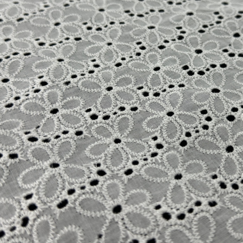 Manufacturer Custom Design Luxury Cotton Embroidery Fabric Online For Daily Dress