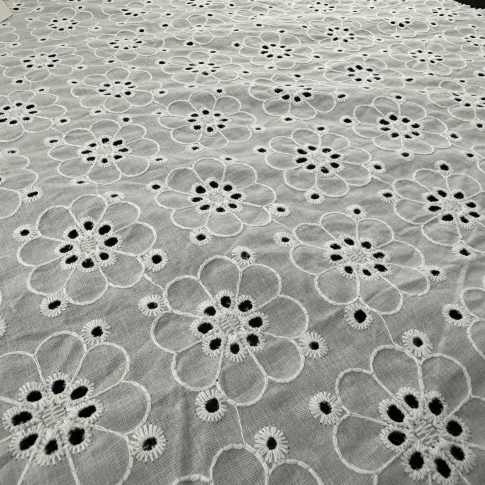 High Class New Fashion Elegant Embroidered Cotton Fabric Online For Dress Garment