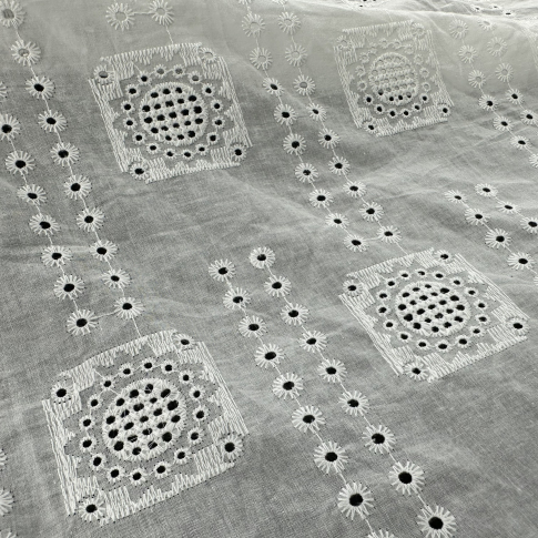 2023 Chile Luxury Design Trader Eyelet Cotton Embroidery Thread For Woman Dress