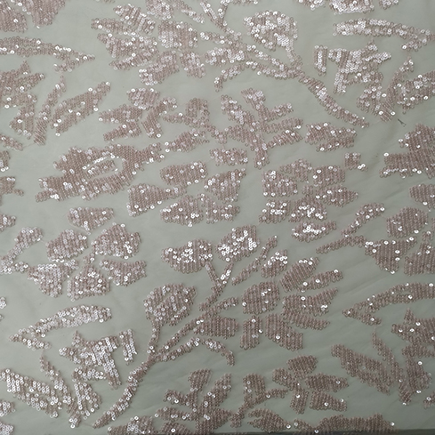 Professional Manufacturer Supplier Pink Sequin Fabric Wholesale for Woman