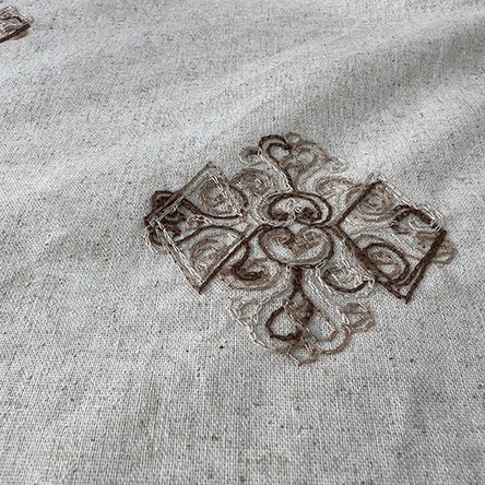 Esse New Arrival Professional Colombia Embroidered Linen Fabric for Garment