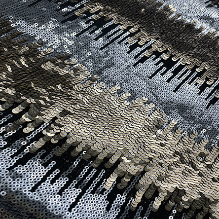 High Quality New Fashion Reversible Sequin Fabric For Bridal Dress