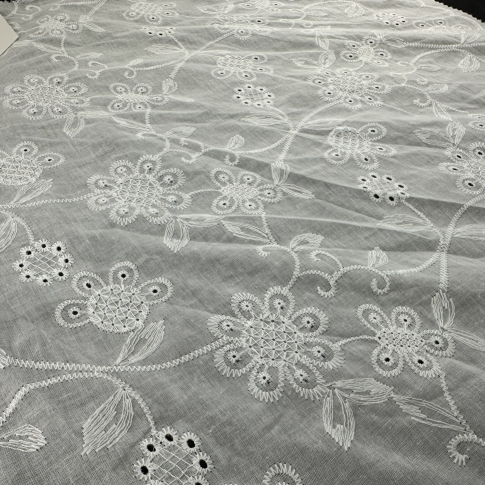 Odm Distributor Good Quality Wonderful Embroidery Cotton Eyelet Fabric