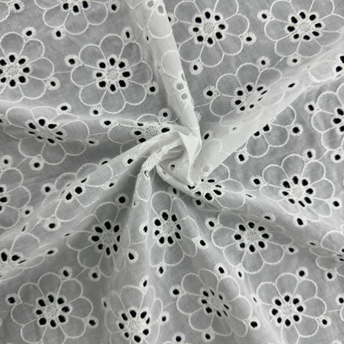 High Class New Fashion Elegant Embroidered Cotton Fabric Online For Dress Garment