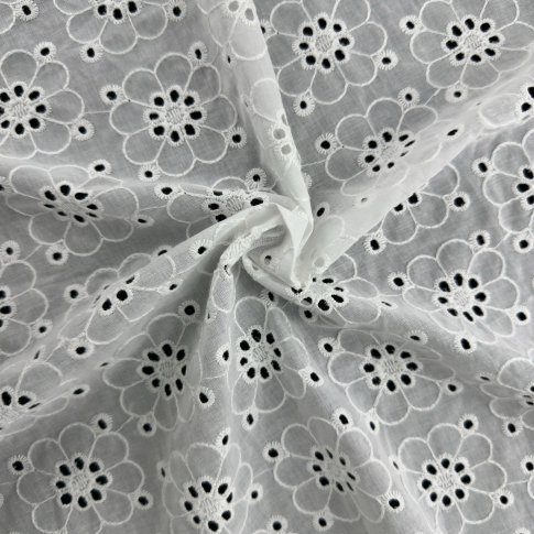 High Class New Fashion Elegant Embroidered Cotton Fabric Online For Dress Garment