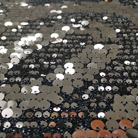 Professional High Class Silver Sequin Material Best Price