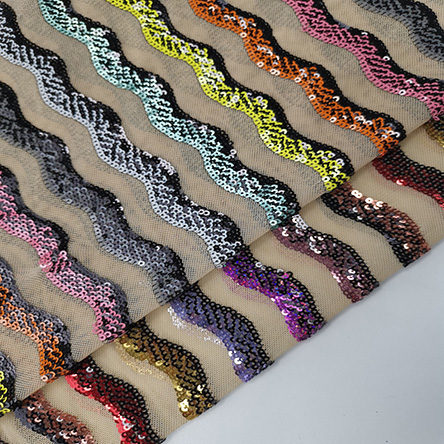 Most Popular New Fashion Elegant Rainbow Sequin Fabric For Party Dress