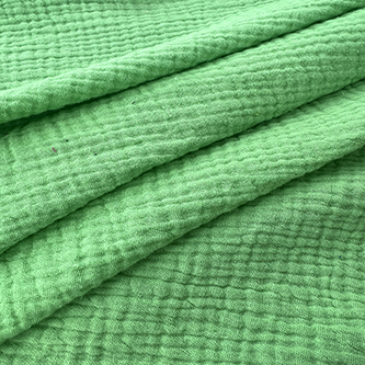 Double Gauze Muslin Fabric 100% Cotton Fabric Bubble Fabric Plain Dyed for Baby Blanket Cloth