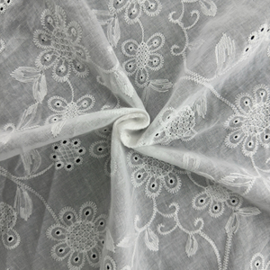 Odm Distributor Good Quality Wonderful Embroidery Cotton Eyelet Fabric