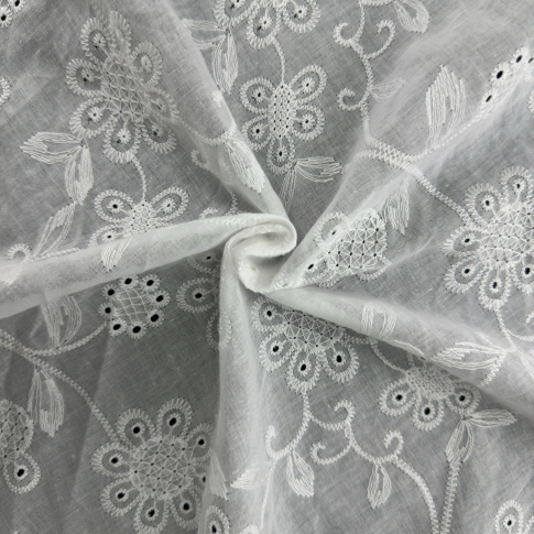 Odm Distributor Good Quality Wonderful Embroidery Cotton Eyelet Fabric
