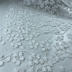 Manufacturer Supplier Elegant Embroidered Lace Fabric For Women Garment