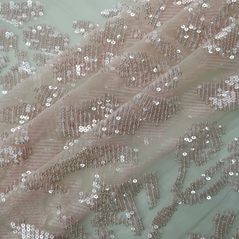Professional Manufacturer Supplier Pink Sequin Fabric Wholesale for Woman