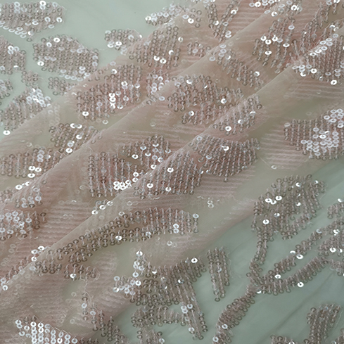 Professional Manufacturer Supplier Pink Sequin Fabric Wholesale for Woman