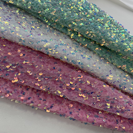 Heavy Weight High Class Softer Feeling Velvet Sequin Fabric Customize 