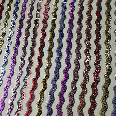 Most Popular New Fashion Elegant Rainbow Sequin Fabric For Party Dress