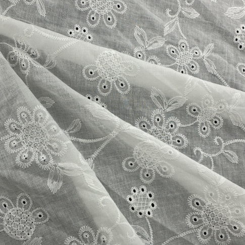 Odm Distributor Good Quality Wonderful Embroidery Cotton Eyelet Fabric