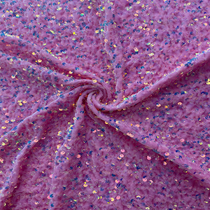 Heavy Weight High Class Softer Feeling Velvet Sequin Fabric Customize 