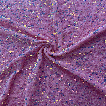 Heavy Weight High Class Softer Feeling Velvet Sequin Fabric Customize 