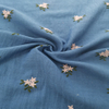 Wholesale 100% Polyester Linen Ground Multicolor Plain Embroidery Fabric 