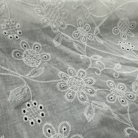 Odm Distributor Good Quality Wonderful Embroidery Cotton Eyelet Fabric