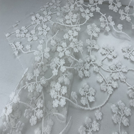Manufacturer Supplier Elegant Embroidered Lace Fabric For Women Garment