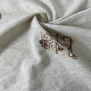 Esse New Arrival Professional Colombia Embroidered Linen Fabric for Garment