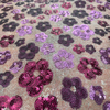 Oem Manufacturer Multicolor Flower Sequin Fabric Online Bridal Dress