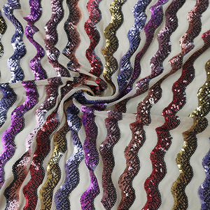 Most Popular New Fashion Elegant Rainbow Sequin Fabric For Party Dress