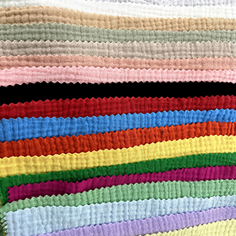 Double Gauze Muslin Fabric 100% Cotton Fabric Bubble Fabric Plain Dyed for Baby Blanket Cloth