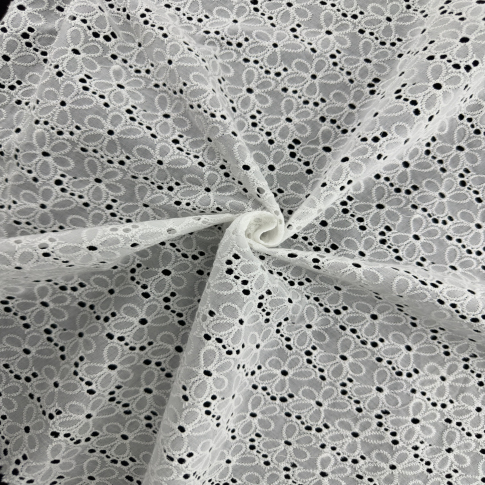 Manufacturer Custom Design Luxury Cotton Embroidery Fabric Online For Daily Dress