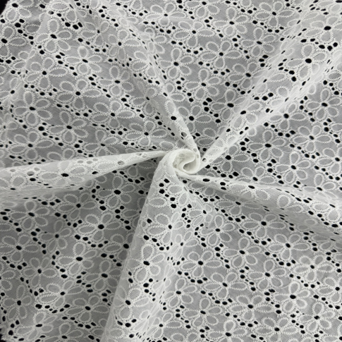Manufacturer Custom Design Luxury Cotton Embroidery Fabric Online For Daily Dress