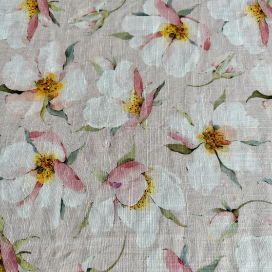 LP-24070 High Quality Printed Cotton/Linen Woven Fabric