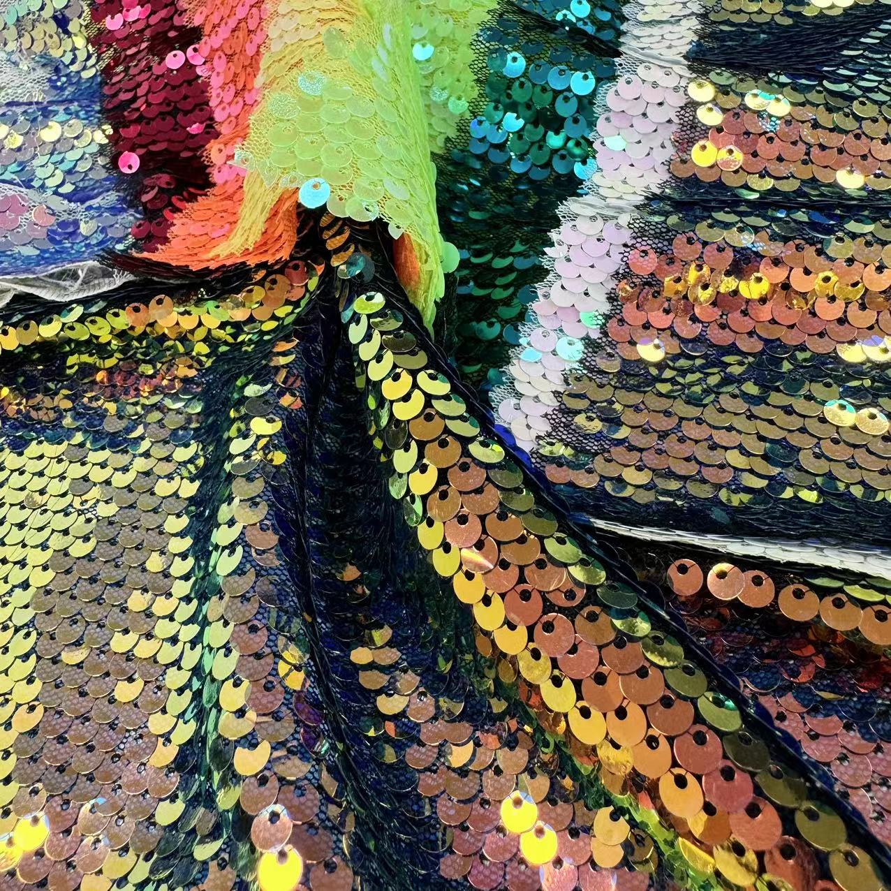SNP-23023 Tulle with Spangle Embroidery Fabric