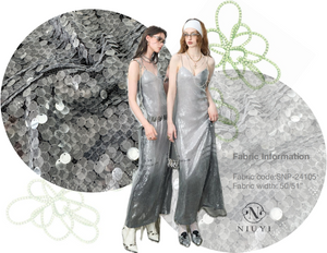 SNP-24105 High Quality Spangle Embroidery Fabric online manufacturer 2024
