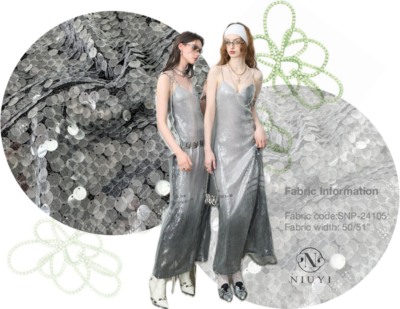 SNP-24105 High Quality Spangle Embroidery Fabric online manufacturer 2024