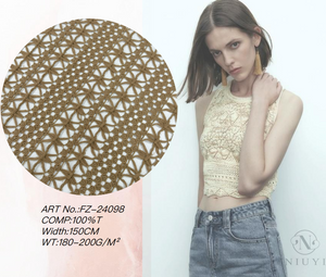FZ-24098 Big Hole Knitted Lace Fabric Online 