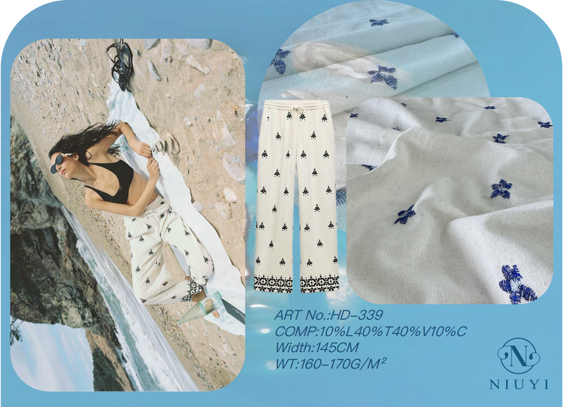 HD-339 Plain Embroidery Fabric Wholesale