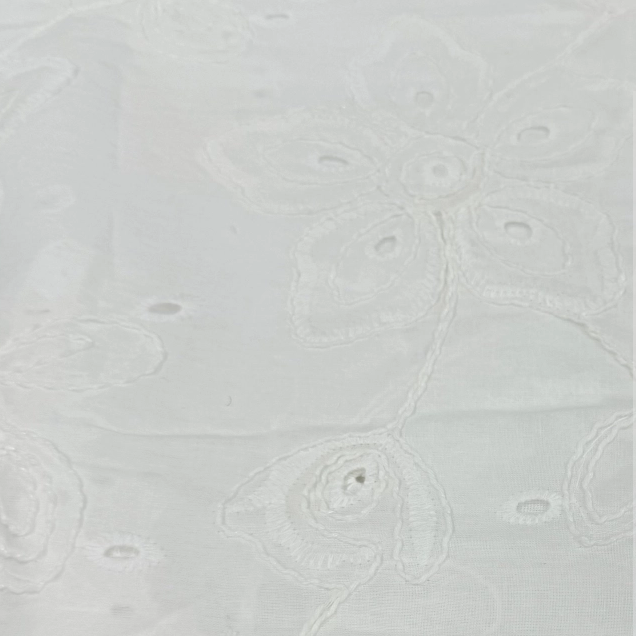 HDX-24046 Rope Embroidery Carded Cotton Fabric Wholesale
