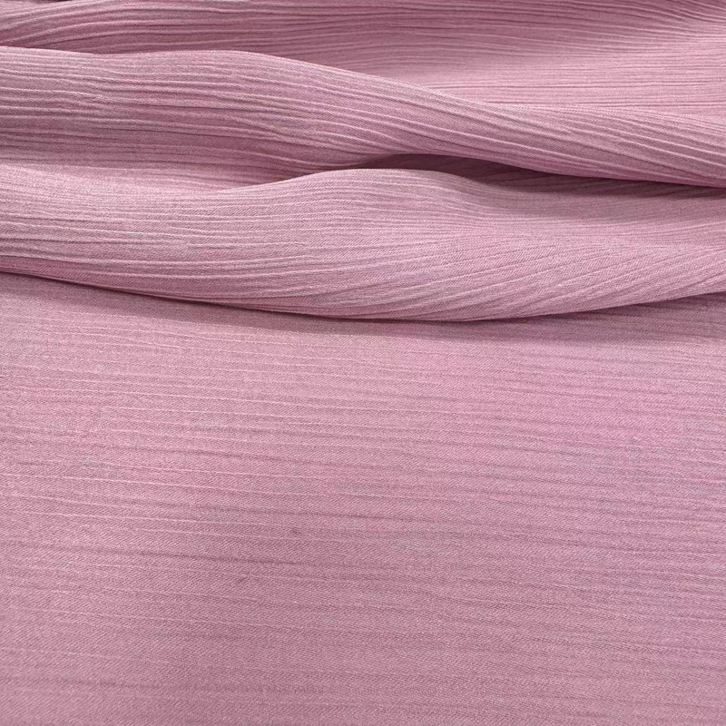 FZ-22094B Dyed 100% Poly High Quality Crepe Woven Fabric